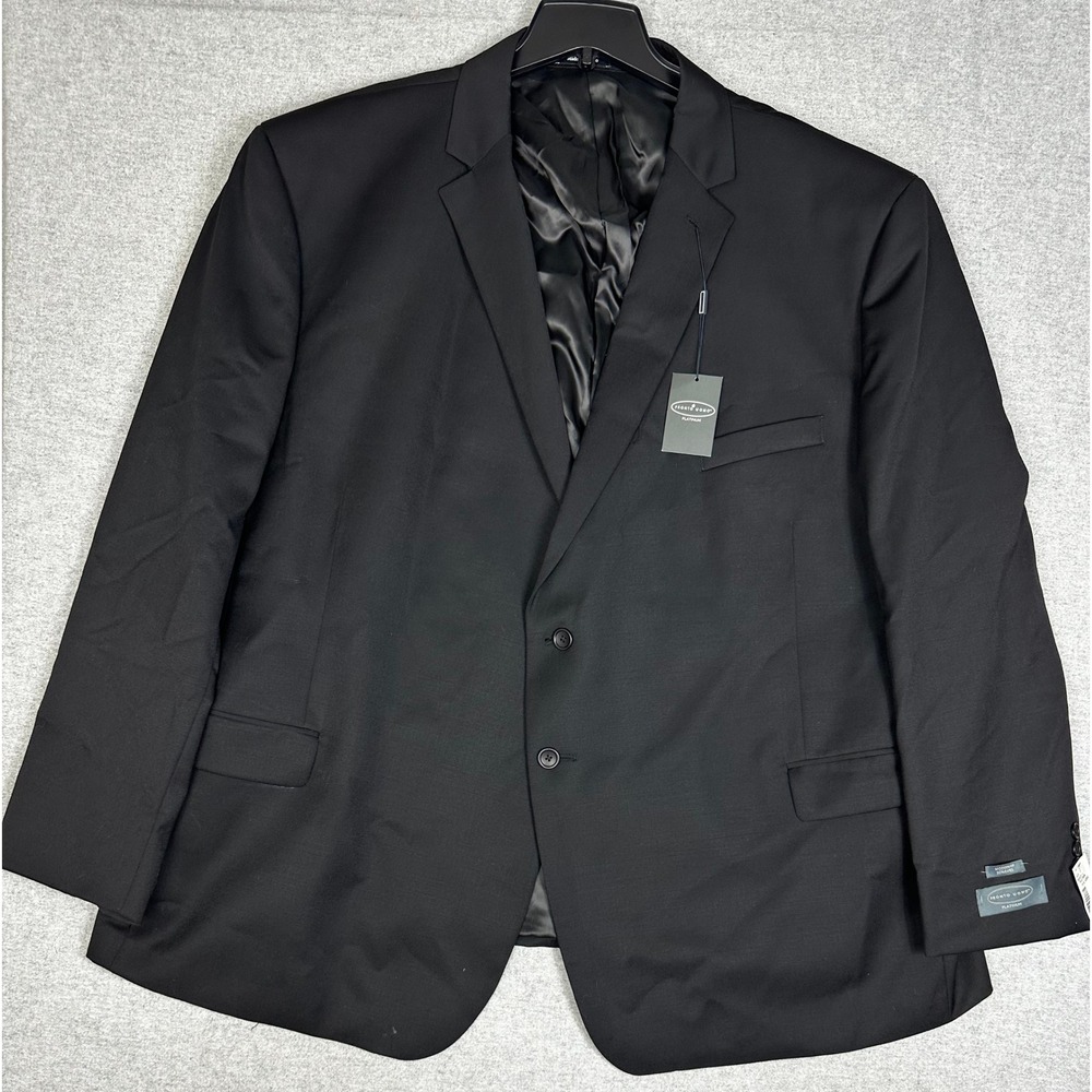 $249 NWT Pronto Uomo Platinum Cambridge Blazer 60R Black Modern Fit Sport Coat‎